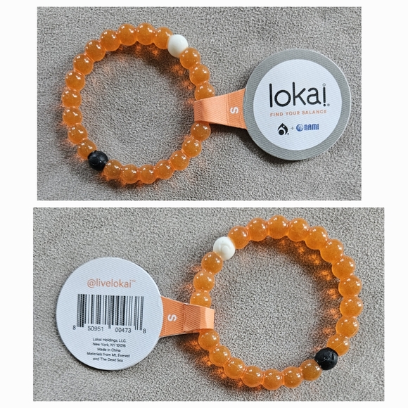 Lokai Bracelets Set of 4 Womens Size Small 1 NWT Orange Green Rainbow & Purple - Picture 2 of 5